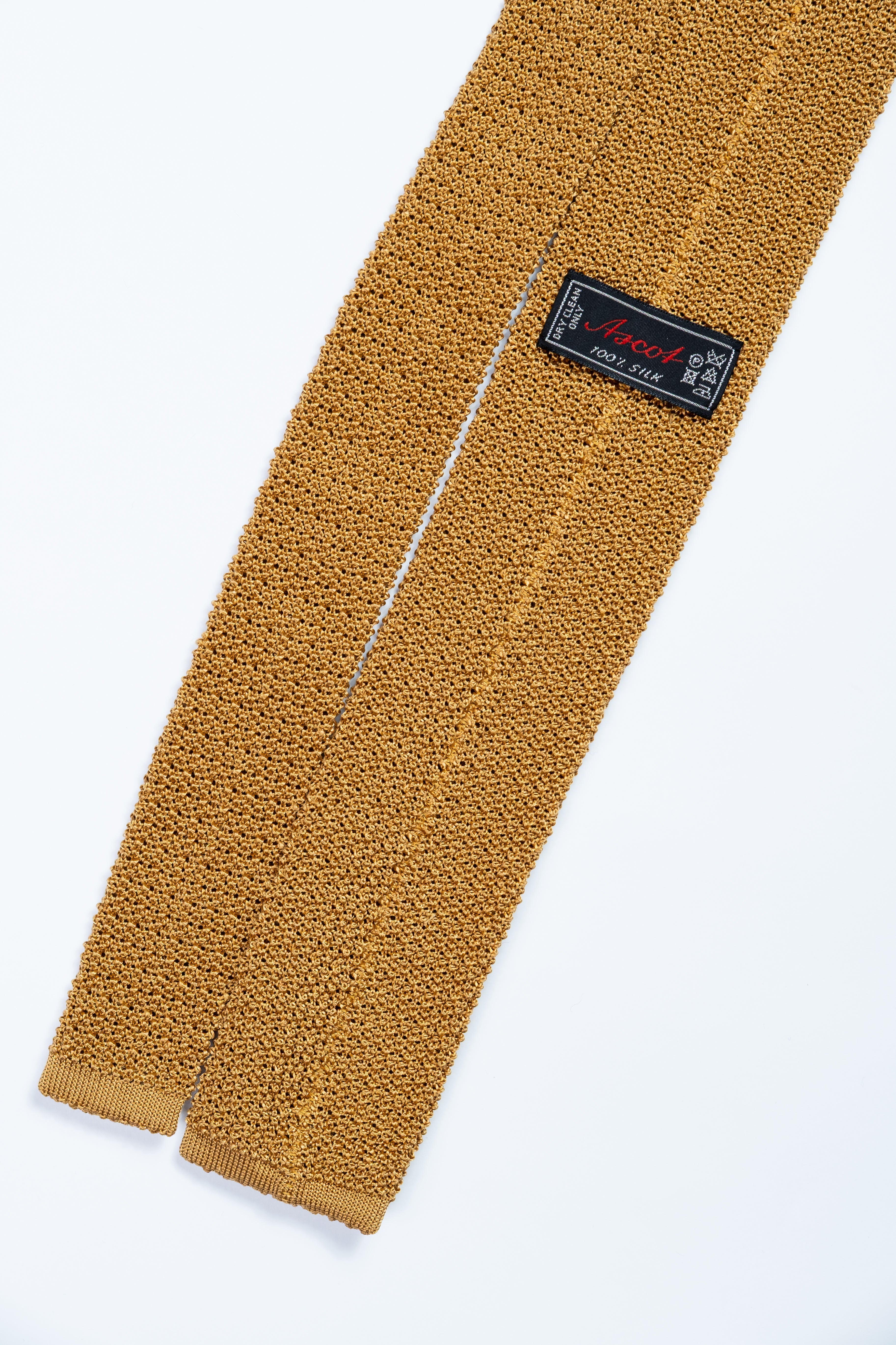 Corbata de seda tejida Amarilla / ASCOT x CASA SARTORIAL