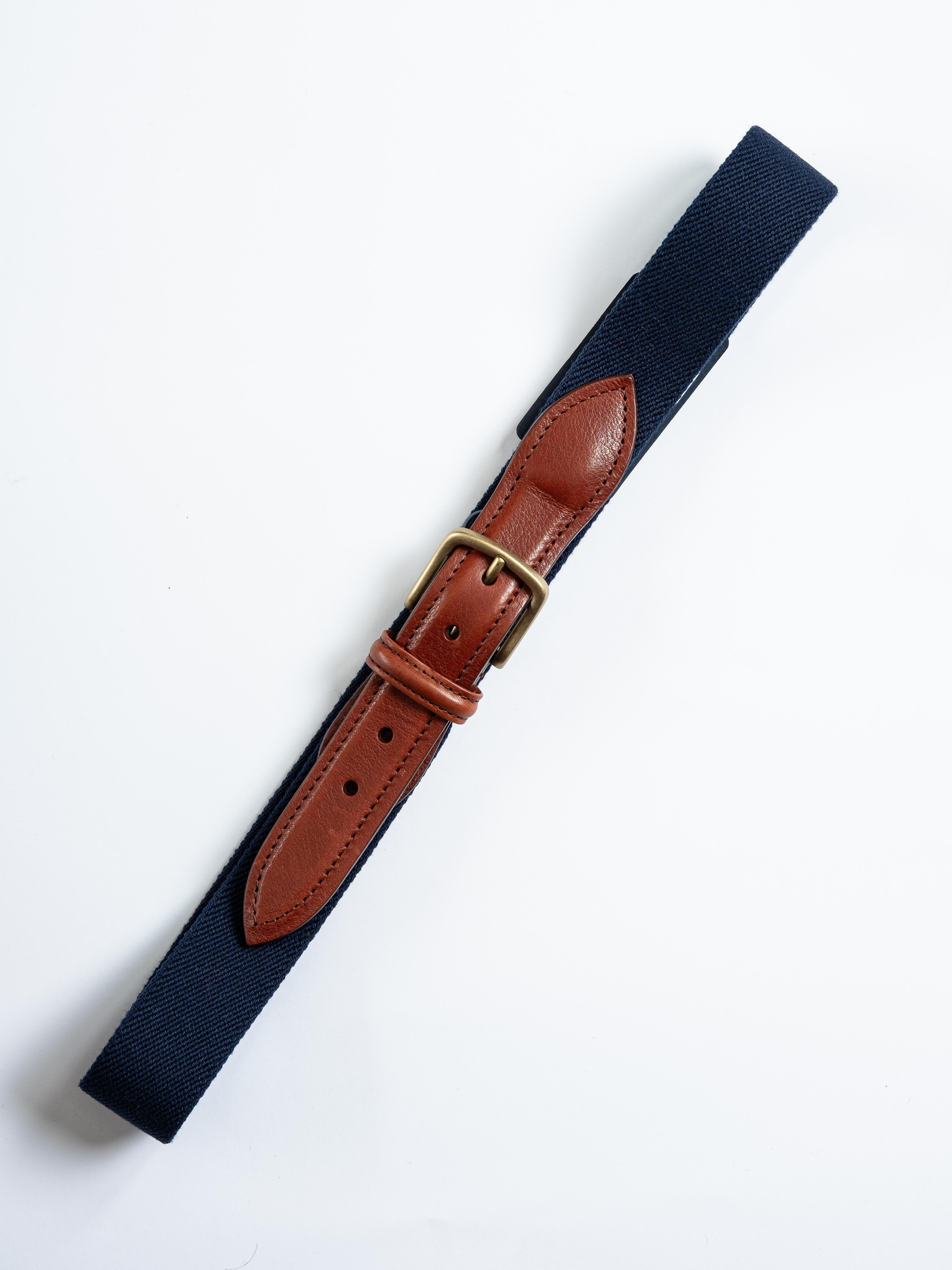 Cinturon de Piel & Elastico Navy / ANDERSON'S