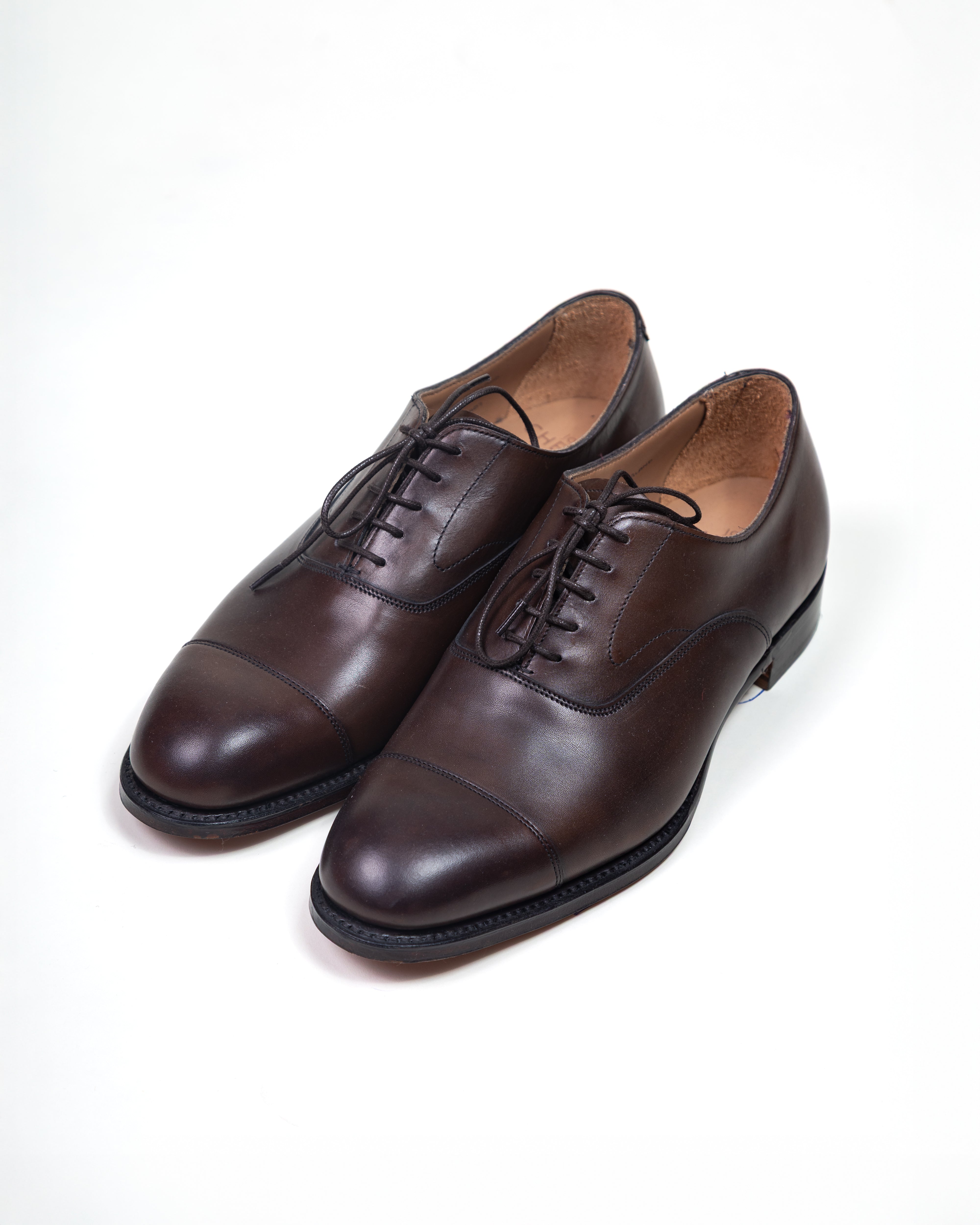 Shoes Alfred Capped Oxford in Mocha Calf Leather /  JOSEPH CHEANEY
