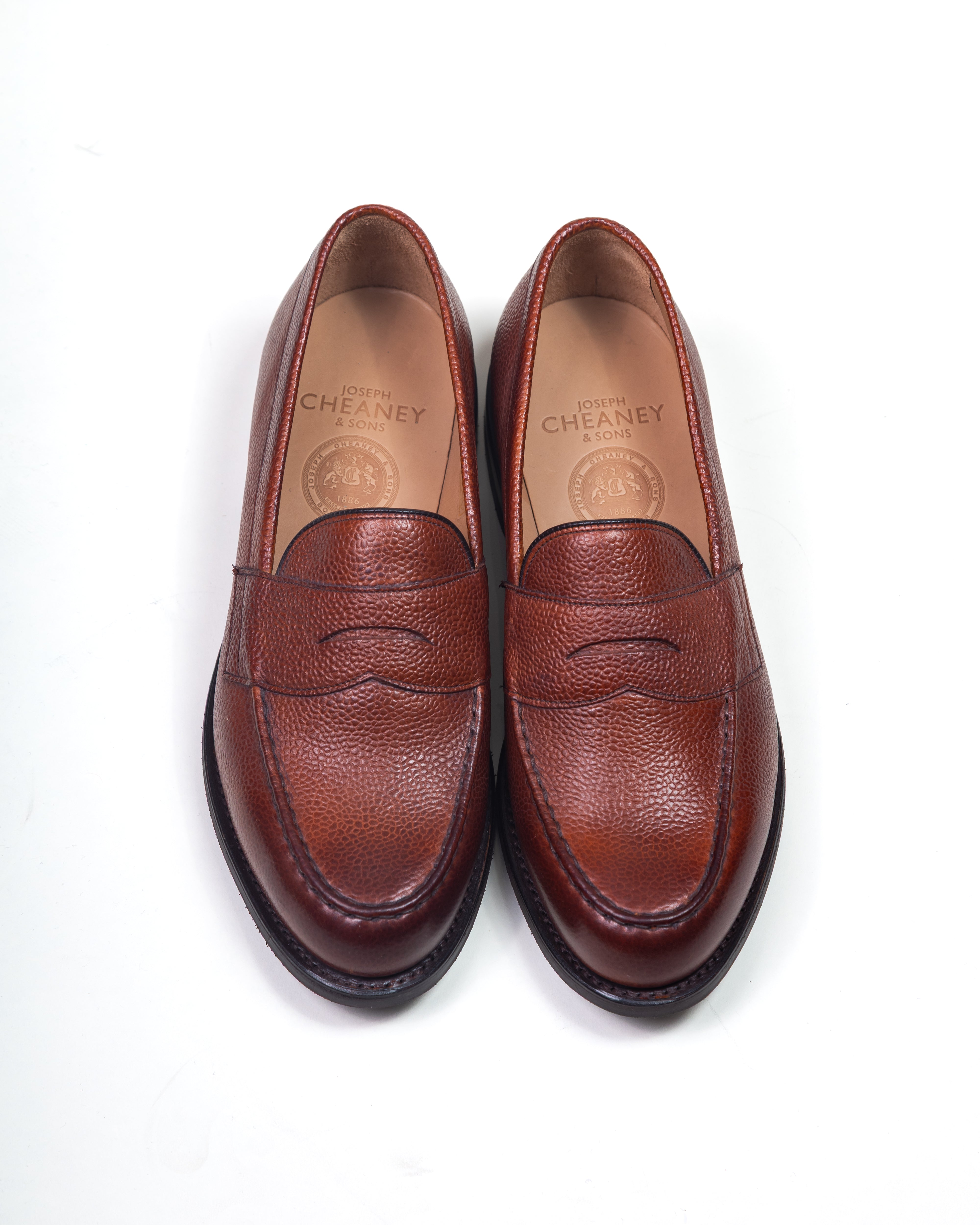Howard R Loafer in Mahogany Grain Leather / JOSEPH CHEANEY