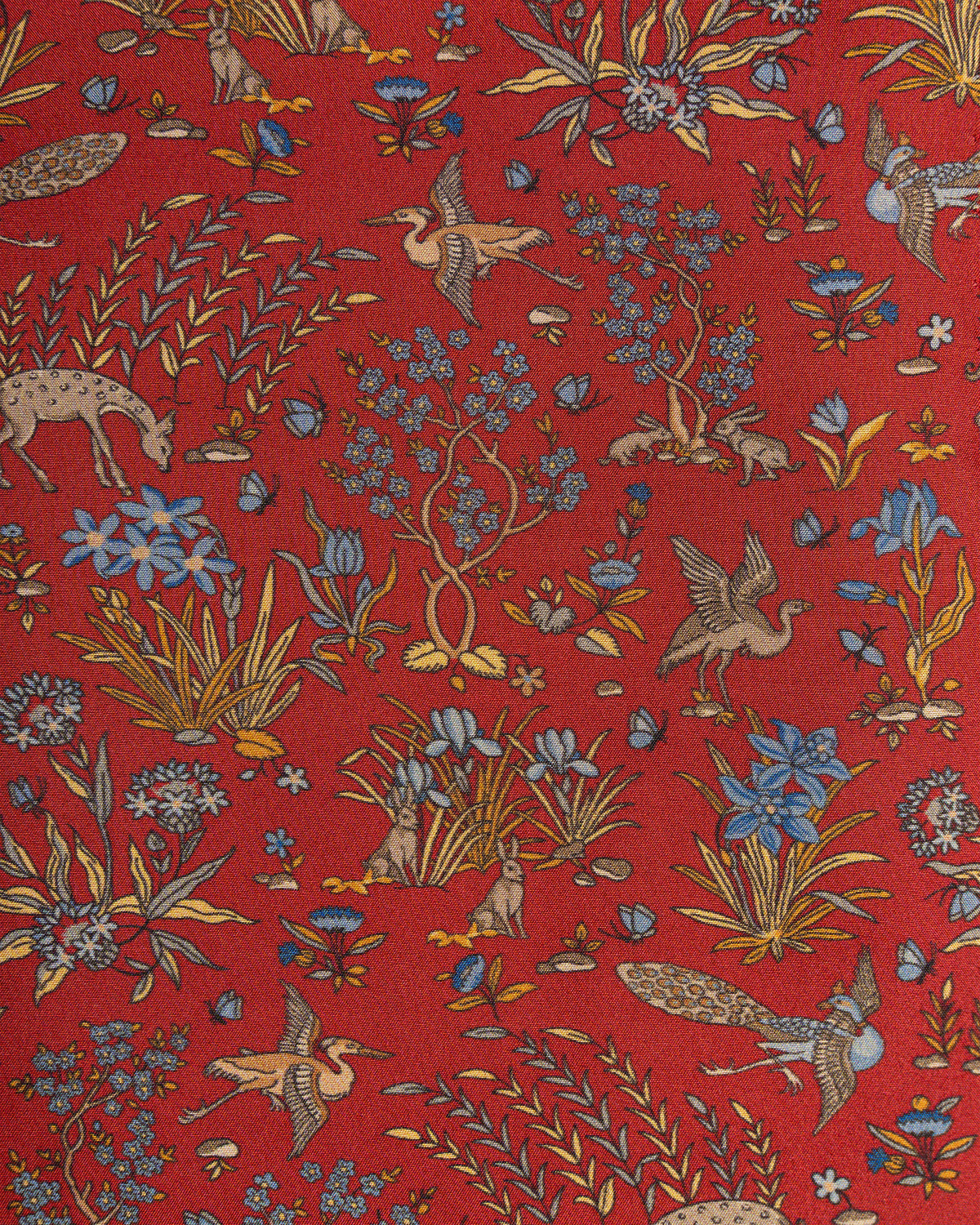 Fular de Seda Roja Claro - Casa Sartorial