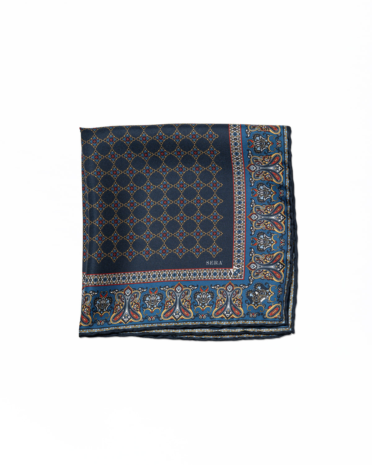 Pocket Square Azul Marino  | Serà Fine Silk