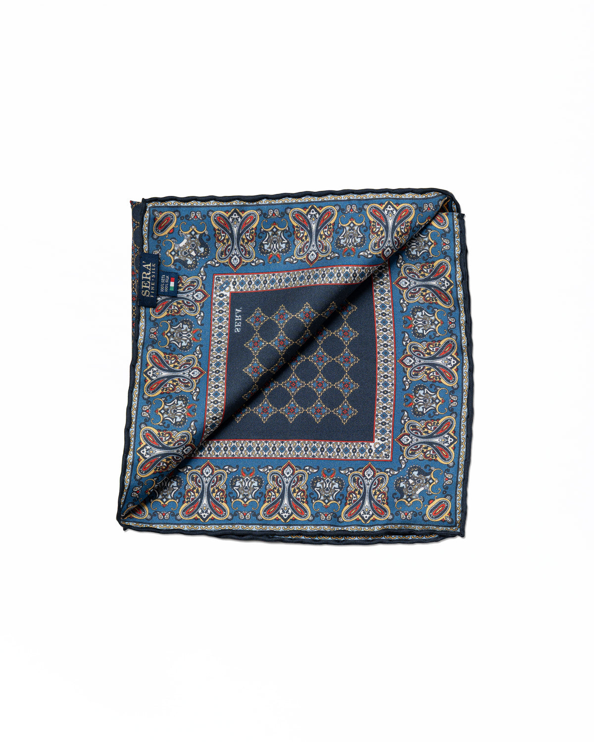 Pocket Square Azul Marino  | Serà Fine Silk